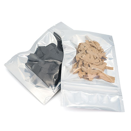 Clear with Metalized Back Stand Up Pouches
